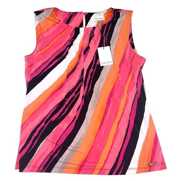 New Calvin Klein Multi-Media Career Dress Tank Top Medium - Picture 11 of 11